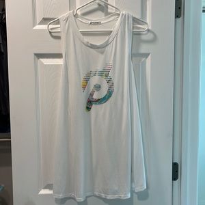 Peloton White Flow Racer Tank